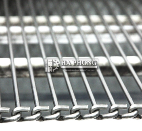 Băng tải lưới inox dạng thang 1 hàng